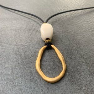 Leather Chord & Pendant Necklace